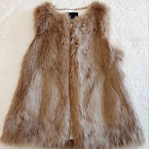 Banana Republic Faux Fur Vest - Size XS - Taupe